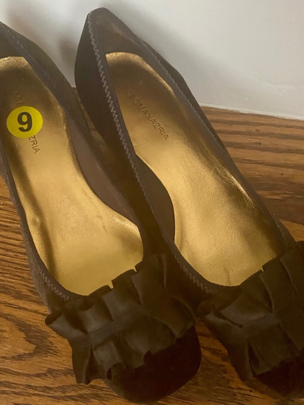 BCBGMaxazria Women's Velvet Shoes  Designer Evening Dress Slipper. S. 9. New.